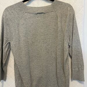 Gray Speckled Knit Sweater